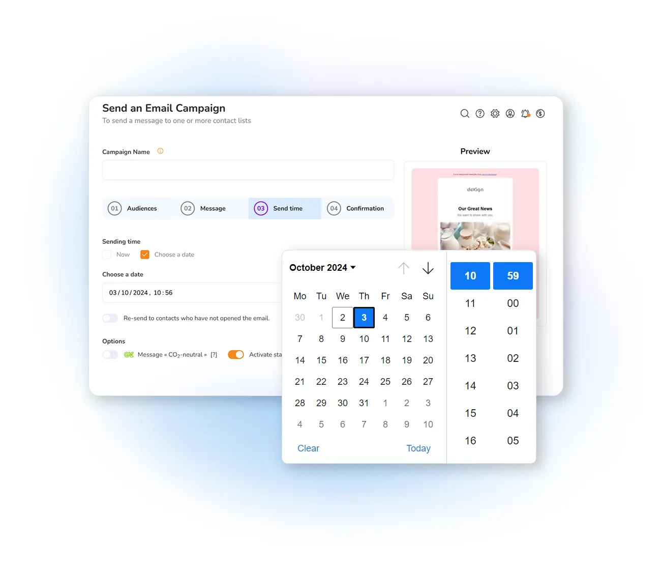 Planifiez des campagnes email avec l'optimisation de l'heure d'envoi
