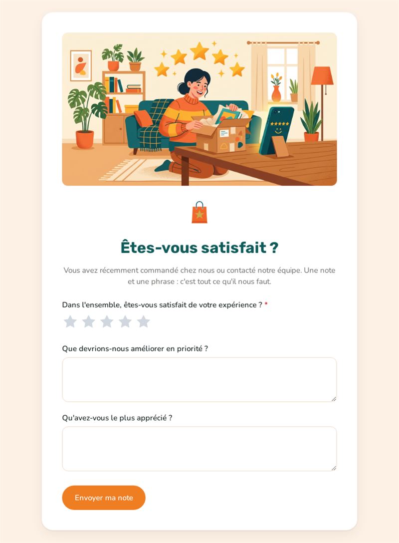 Êtes-vous satisfait ?