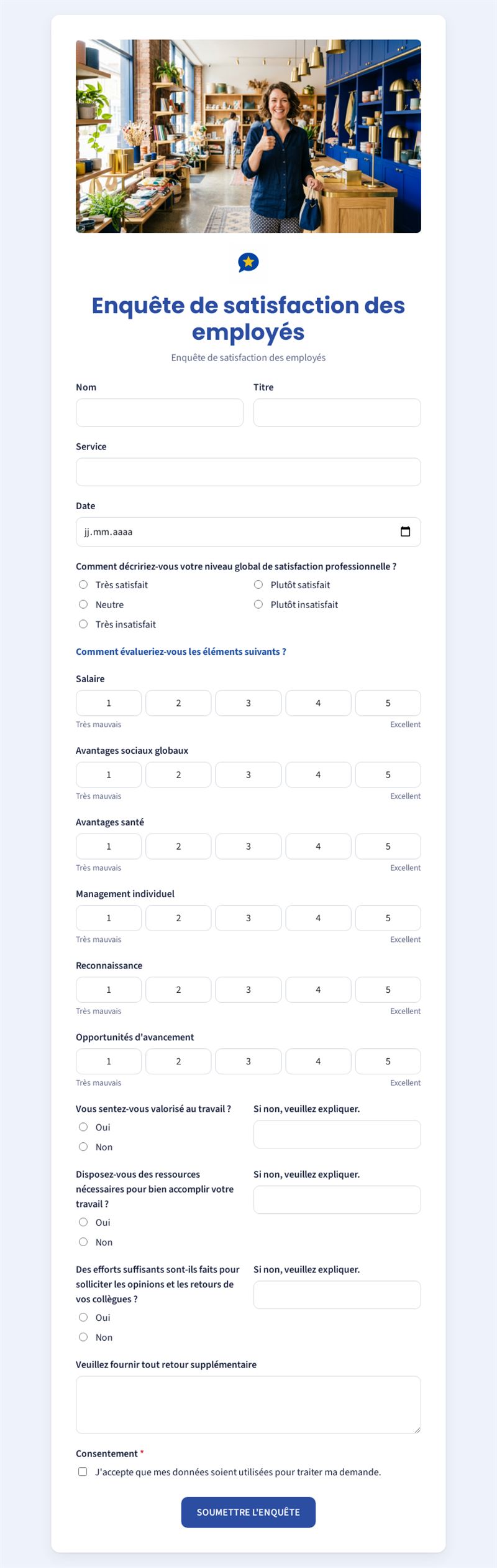 Enquête de satisfaction des employés