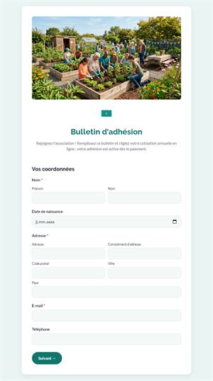 Bulletin d'adhésion