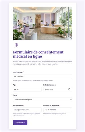 Consentement médical en ligne