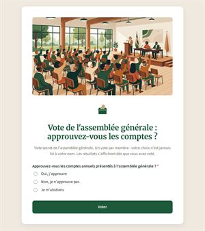 Vote de l'assemblée générale