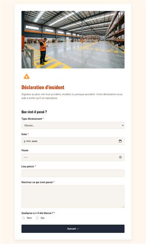 Déclaration d'incident
