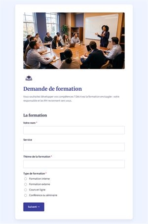 Demande de formation