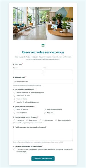 Prise de rendez-vous
