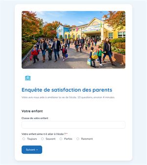 Enquête de satisfaction des parents