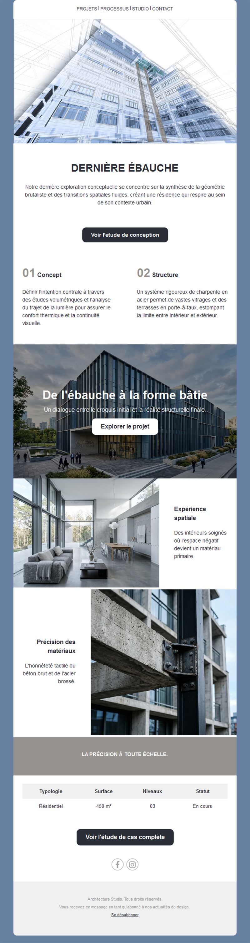 Email d'architecture : de l'esquisse au bâtiment