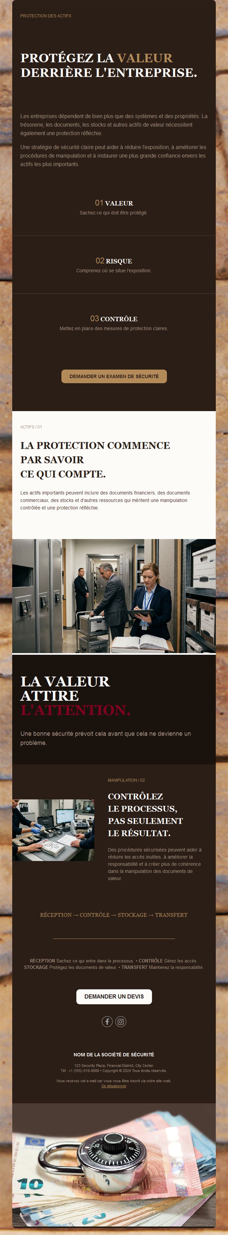 Email de protection des actifs