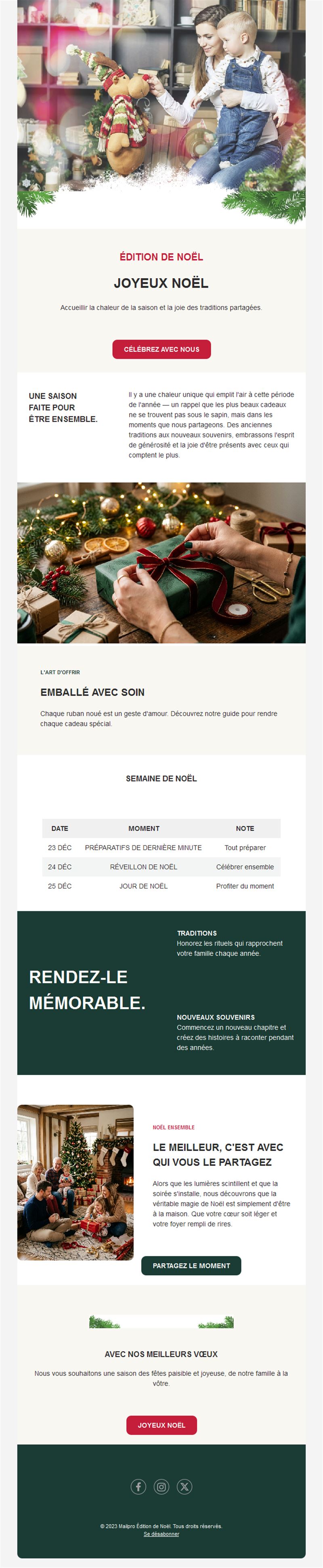 Newsletter de Noël en famille