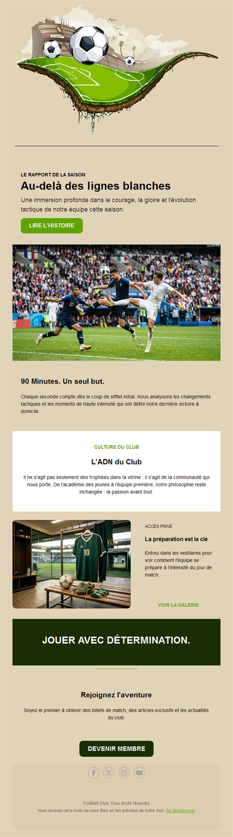 Newsletter bilan de saison de football