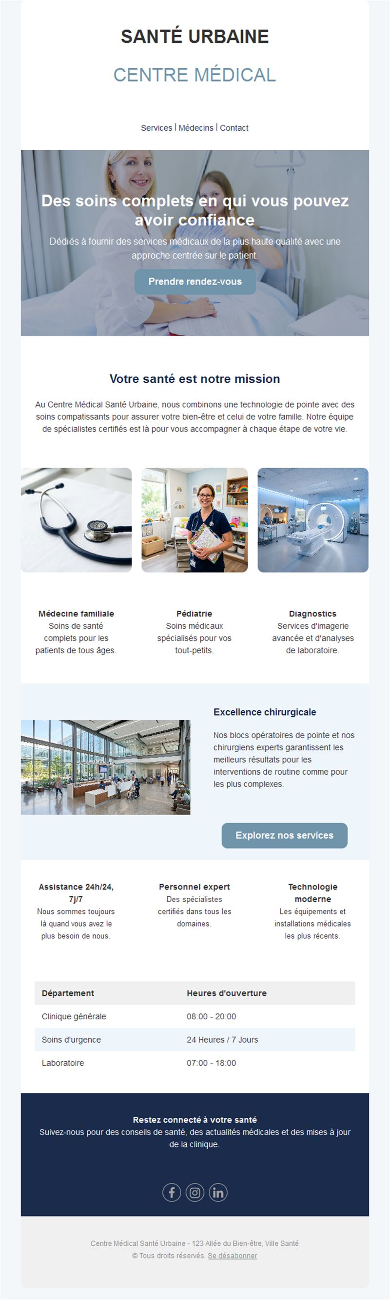 Newsletter de centre médical