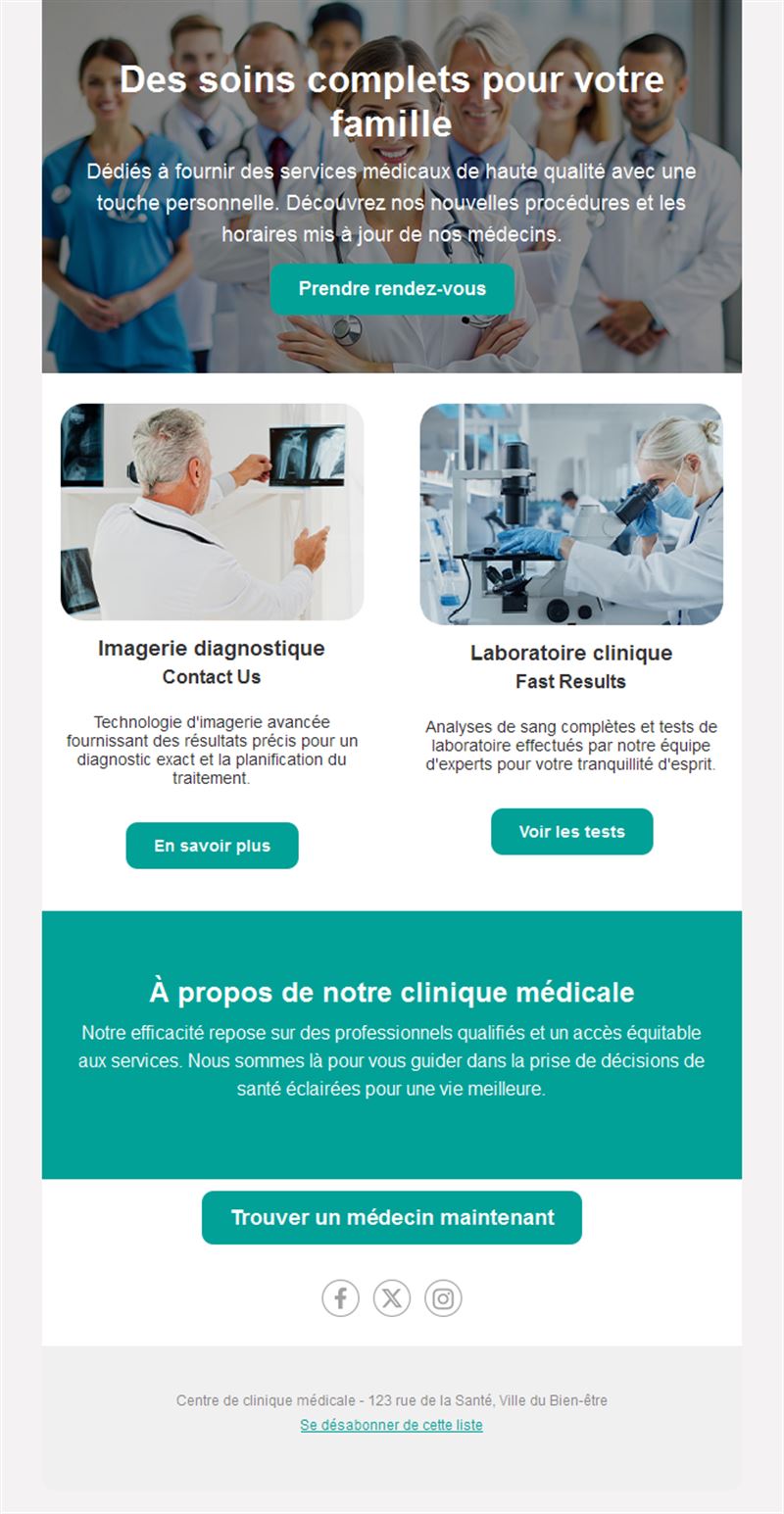 Email de cabinet médical familial