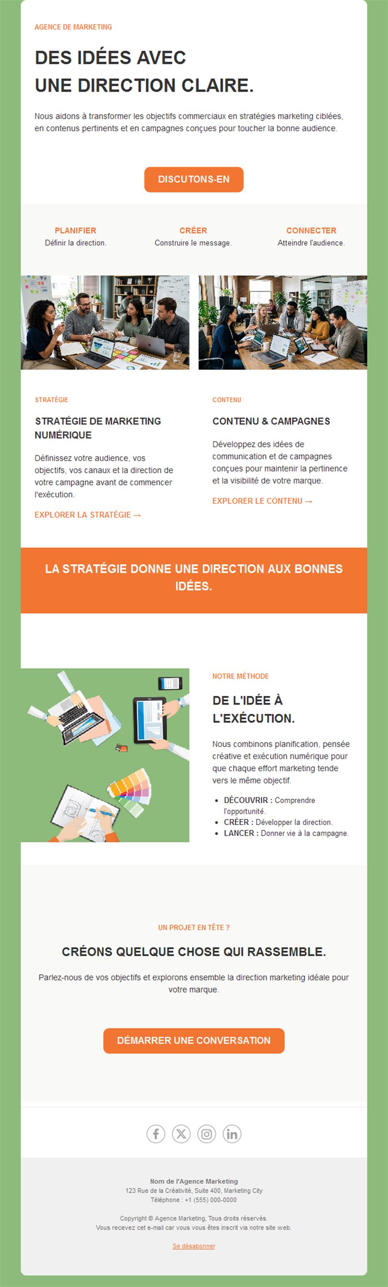 Newsletter d'agence de marketing digital