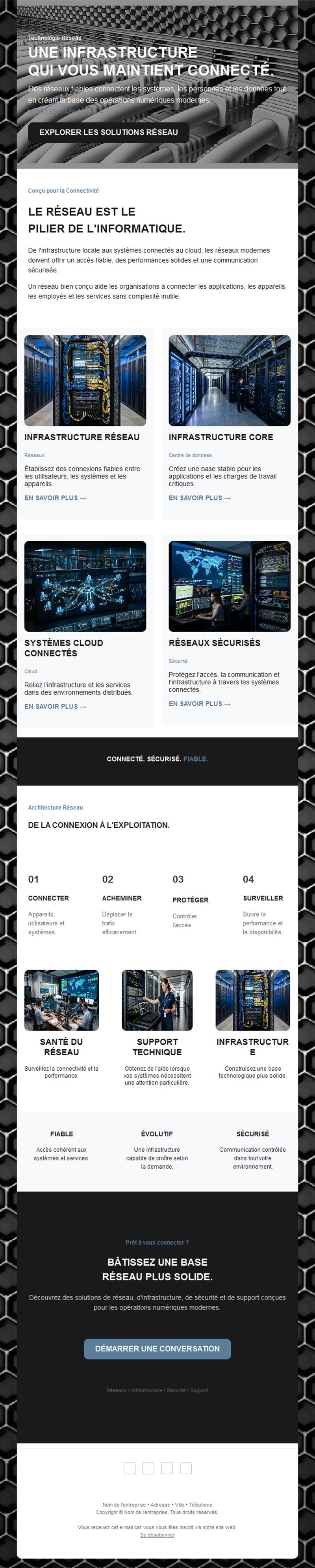 Newsletter informatique d'infrastructure réseau