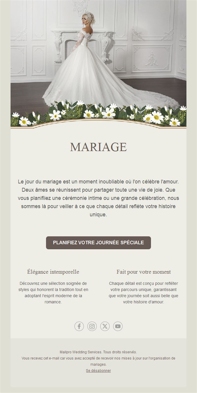 Email de wedding planner