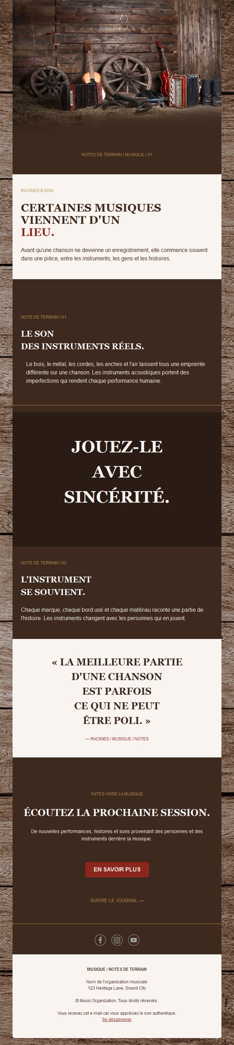 Newsletter de musique folk acoustique