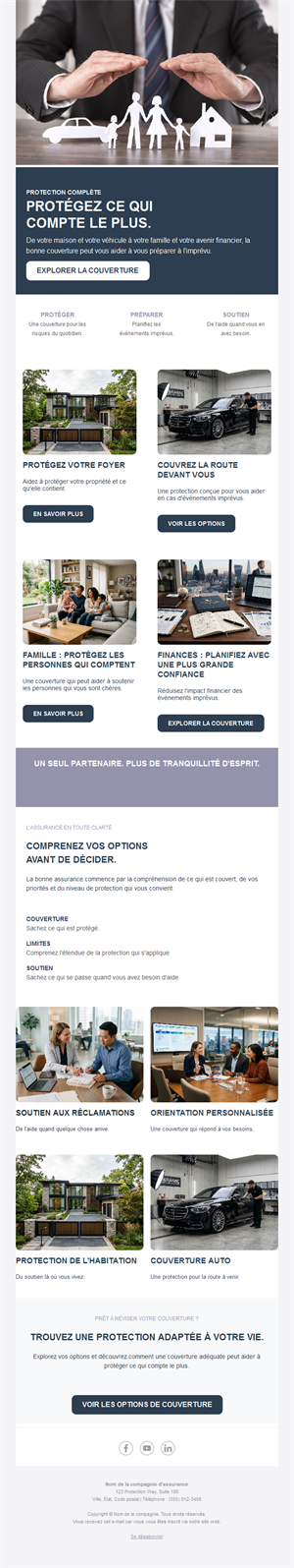 Newsletter de couverture d'assurance complète
