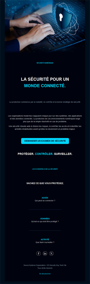 Email de services de cybersécurité