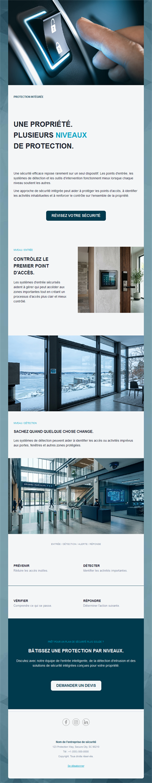 Email de sécurité intégrée des bâtiments