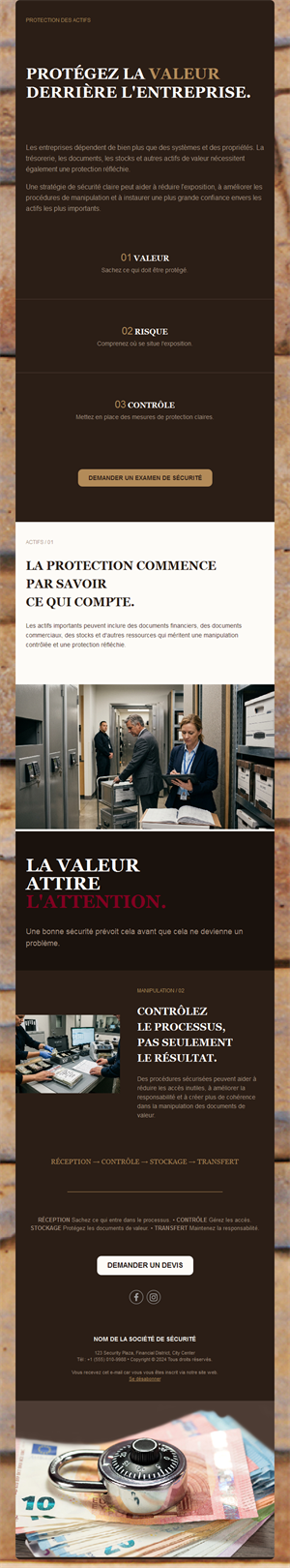 Email de protection des actifs
