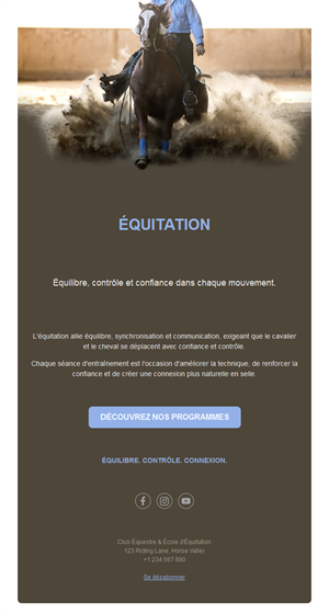 Email d'équitation western