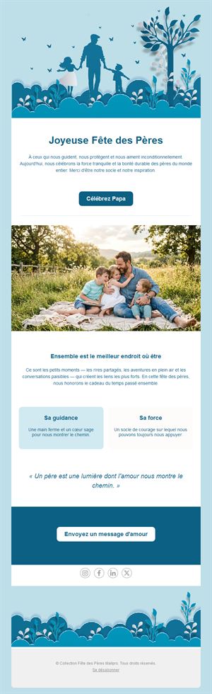 Email d'hommage pour la fête des pères