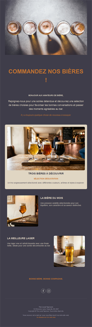 Newsletter de sélection de bières artisanales