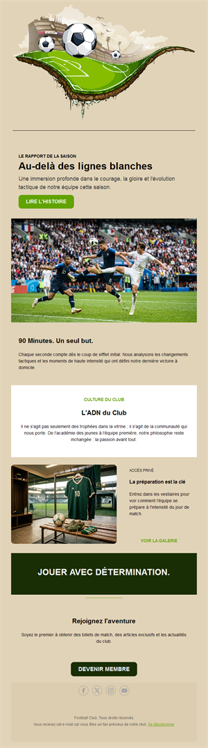 Newsletter bilan de saison de football