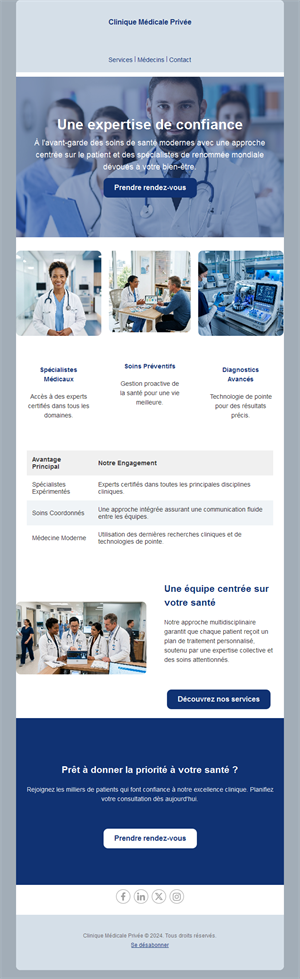 Newsletter de clinique de spécialistes
