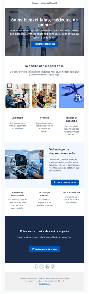 Email de clinique pluridisciplinaire