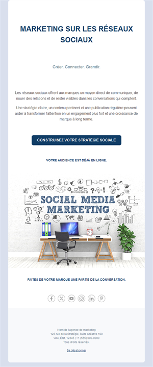 Email d'agence social media