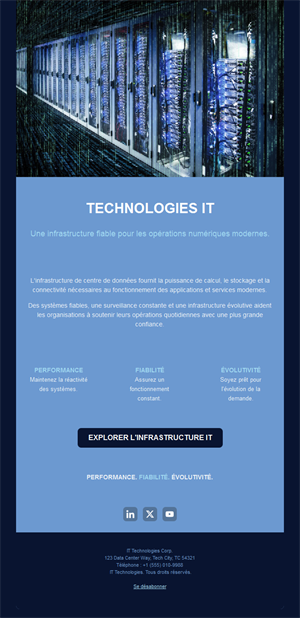 Email de data center et infrastructure IT