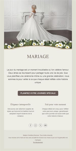 Email de wedding planner